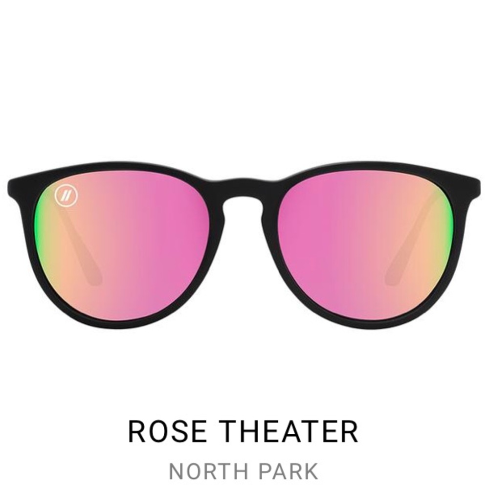Blenders sunglasses. North Park, Rose Theater pink
